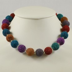 Multi colour Lava necklace