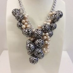 Eclectic with freshwater Pearls and decorated sp ‘boules’