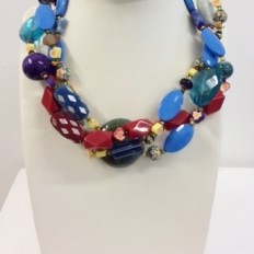 Higgledy summer colour multistrand necklace