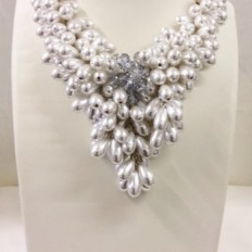 Vintage Japanese glass pearls and a cluster of crystals £150 NOW £125