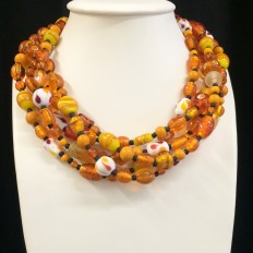 Bright orange 5 strand necklace – £35 (was £55)