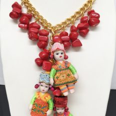 Laos dolls eclectic necklace