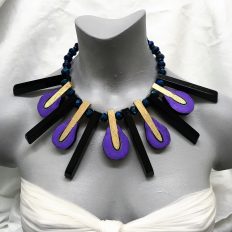 Purple and gold piano necklace £175 NOW £75