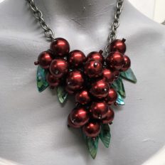 It’s Christmas! Red and green eclectic necklace