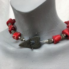 Red Coral – irregular nuggets – necklace £95 NOW £35