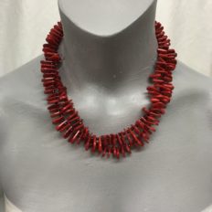 Pear shaped red Coral beads, 2 strand necklace £85 NOW £45