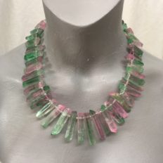Soft green and pink Rock Crystal points £85 NOW £45