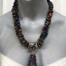 Multi coloured mother of pearl necklace £55