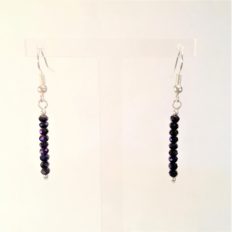 Purple crystal earrings £7.50