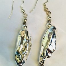 925 Sterling Silver coated Rock Crystal earrings £25