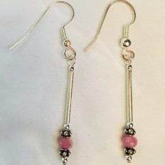 Pink Sapphires from Sri Lanka with 925 Sterling Silver fittings earrings £30
