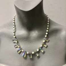 Freshwater Pearls with pale yellow crystals –  £35