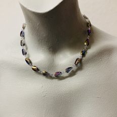 Purple tone crystals with lilac Swarovski crystals – £35